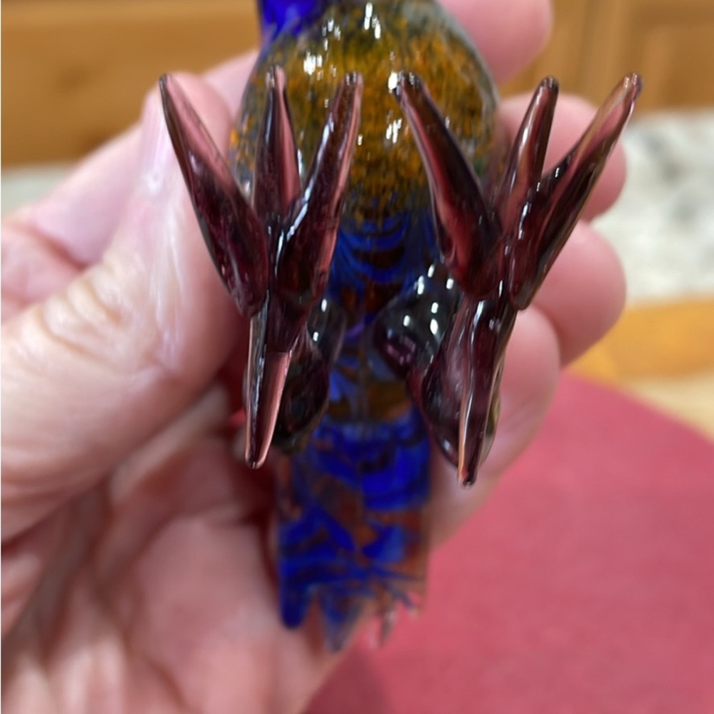 Fitz and Floyd glass blue bird - Picture 5 of 5